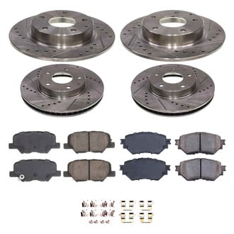 Callahan Brake Parts® - Drilled and Slotted Front and Rear Brake Kit