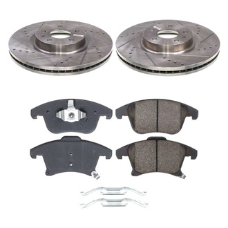 Callahan Brake Parts® - Drilled and Slotted Front Brake Kit