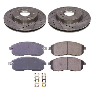 Callahan Brake Parts® - Drilled and Slotted Front Brake Kit