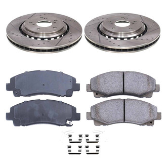 Callahan Brake Parts® - Drilled and Slotted Front Brake Kit