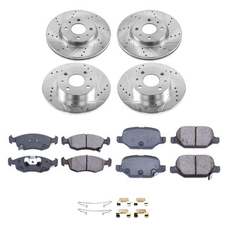 Callahan Brake Parts® - Drilled and Slotted Front and Rear Brake Kit