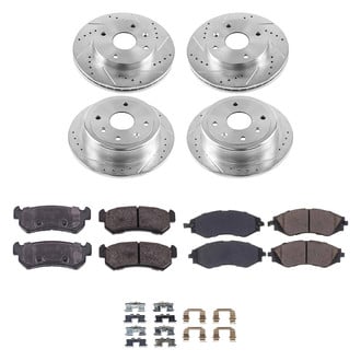Callahan Brake Parts® - Drilled and Slotted Front and Rear Brake Kit