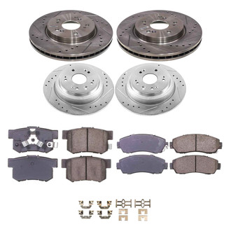 Callahan Brake Parts® - Drilled and Slotted Front and Rear Brake Kit