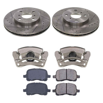 Callahan Brake Parts® - Drilled & Slotted Brake Kit with Calipers