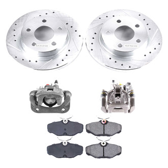 Callahan Brake Parts® - Drilled & Slotted Brake Kit with Calipers