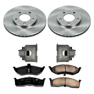 Callahan Brake Parts® - Plain Front Brake Kit with Calipers