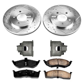 Callahan Brake Parts® - Drilled & Slotted Brake Kit with Calipers