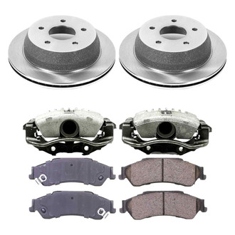 Callahan Brake Parts® - Plain Rear Brake Kit with Calipers