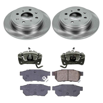 Callahan Brake Parts® - Plain Rear Brake Kit with Calipers