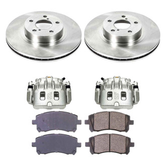Callahan Brake Parts® - Plain Front Brake Kit with Calipers