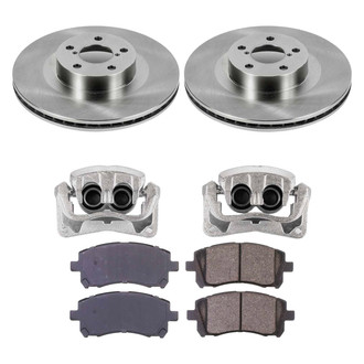 Callahan Brake Parts® - Plain Front Brake Kit with Calipers