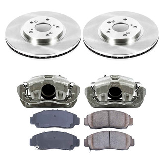 Callahan Brake Parts® - Plain Front Brake Kit with Calipers