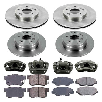 Callahan Brake Parts® - Plain Brake Kit with Calipers