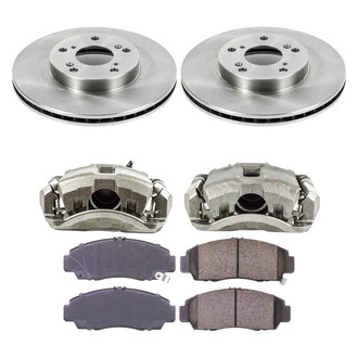Callahan Brake Parts® - Plain Front Brake Kit with Calipers