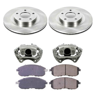 Callahan Brake Parts® - Plain Front Brake Kit with Calipers