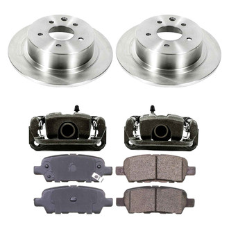 Callahan Brake Parts® - Plain Rear Brake Kit with Calipers