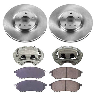 Callahan Brake Parts® - Plain Front Brake Kit with Calipers