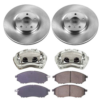 Callahan Brake Parts® - Plain Front Brake Kit with Calipers
