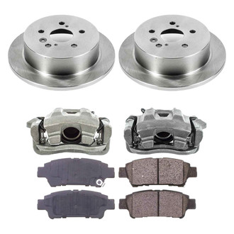 Callahan Brake Parts® - Plain Rear Brake Kit with Calipers
