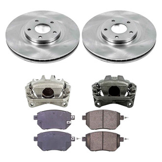 Callahan Brake Parts® - Plain Front Brake Kit with Calipers