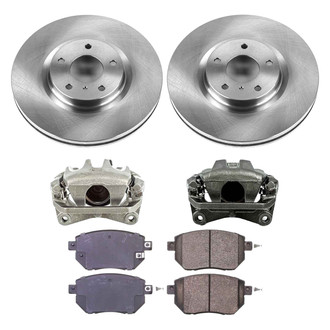 Callahan Brake Parts® - Plain Front Brake Kit with Calipers