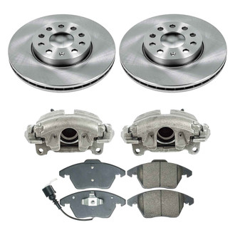 Callahan Brake Parts® - Plain Front Brake Kit with Calipers