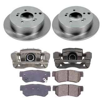 Callahan Brake Parts® - Plain Rear Brake Kit with Calipers