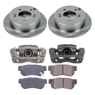 Callahan Brake Parts® - Plain Rear Brake Kit with Calipers