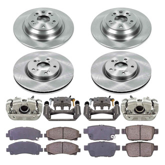 Callahan Brake Parts® - Plain Brake Kit with Calipers