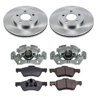 Callahan Brake Parts® - Plain Front Brake Kit with Calipers