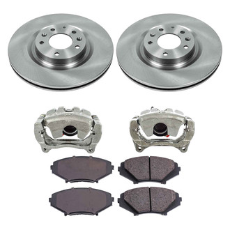 Callahan Brake Parts® K027480 - Plain Front Brake Kit with Calipers