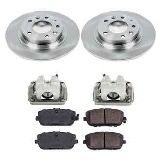 Callahan Brake Parts® - Plain Rear Brake Kit with Calipers