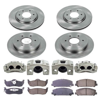 Callahan Brake Parts® - Plain Brake Kit with Calipers