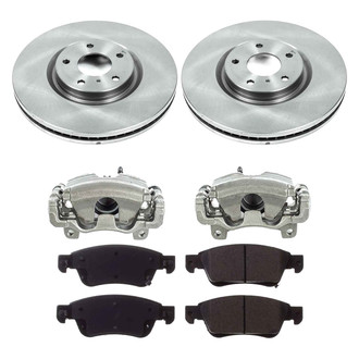 Callahan Brake Parts® - Plain Front Brake Kit with Calipers