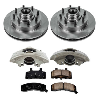 Callahan Brake Parts® - Plain Front Brake Kit with Calipers
