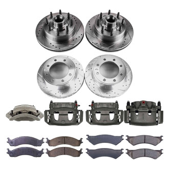 Callahan Brake Parts® - Drilled and Slotted Brake Kit with Calipers