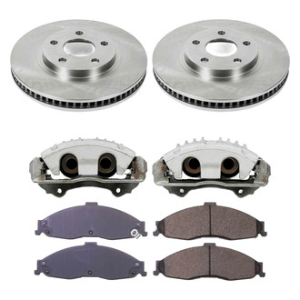 Callahan Brake Parts® - Plain Front Brake Kit with Calipers