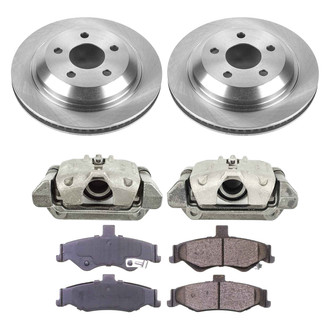 Callahan Brake Parts® - Plain Rear Brake Kit with Calipers