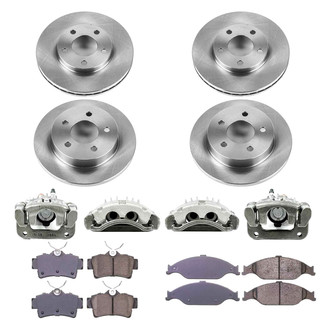 Callahan Brake Parts® - Plain Brake Kit with Calipers