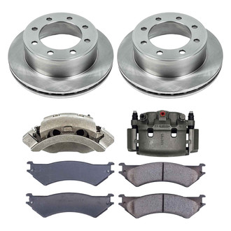 Callahan Brake Parts® - Plain Rear Brake Kit with Calipers