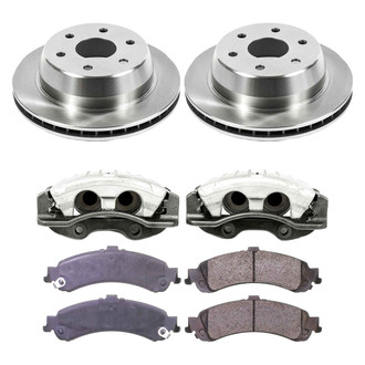 Callahan Brake Parts® - Plain Rear Brake Kit with Calipers
