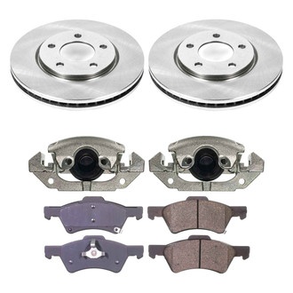 Callahan Brake Parts® - Plain Front Brake Kit with Calipers