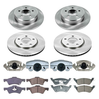 Callahan Brake Parts® - Plain Brake Kit with Calipers