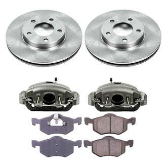 Callahan Brake Parts® - Plain Front Brake Kit with Calipers