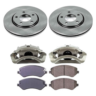 Callahan Brake Parts® - Plain Front Brake Kit with Calipers