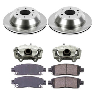 Callahan Brake Parts® - Plain Rear Brake Kit with Calipers