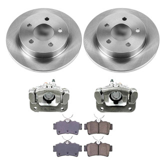 Callahan Brake Parts® - Plain Rear Brake Kit with Calipers