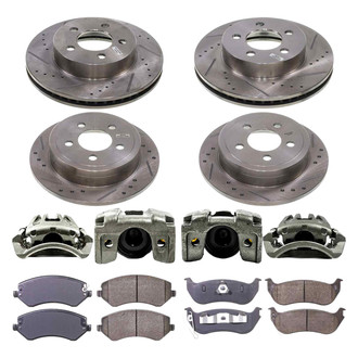 Callahan Brake Parts® - Drilled and Slotted Brake Kit with Calipers