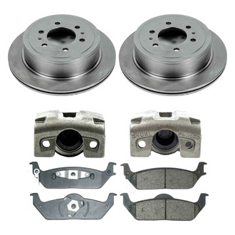 Callahan Brake Parts® - Plain Rear Brake Kit with Calipers