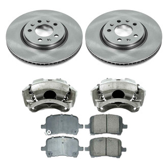 Callahan Brake Parts® - Plain Front Brake Kit with Calipers